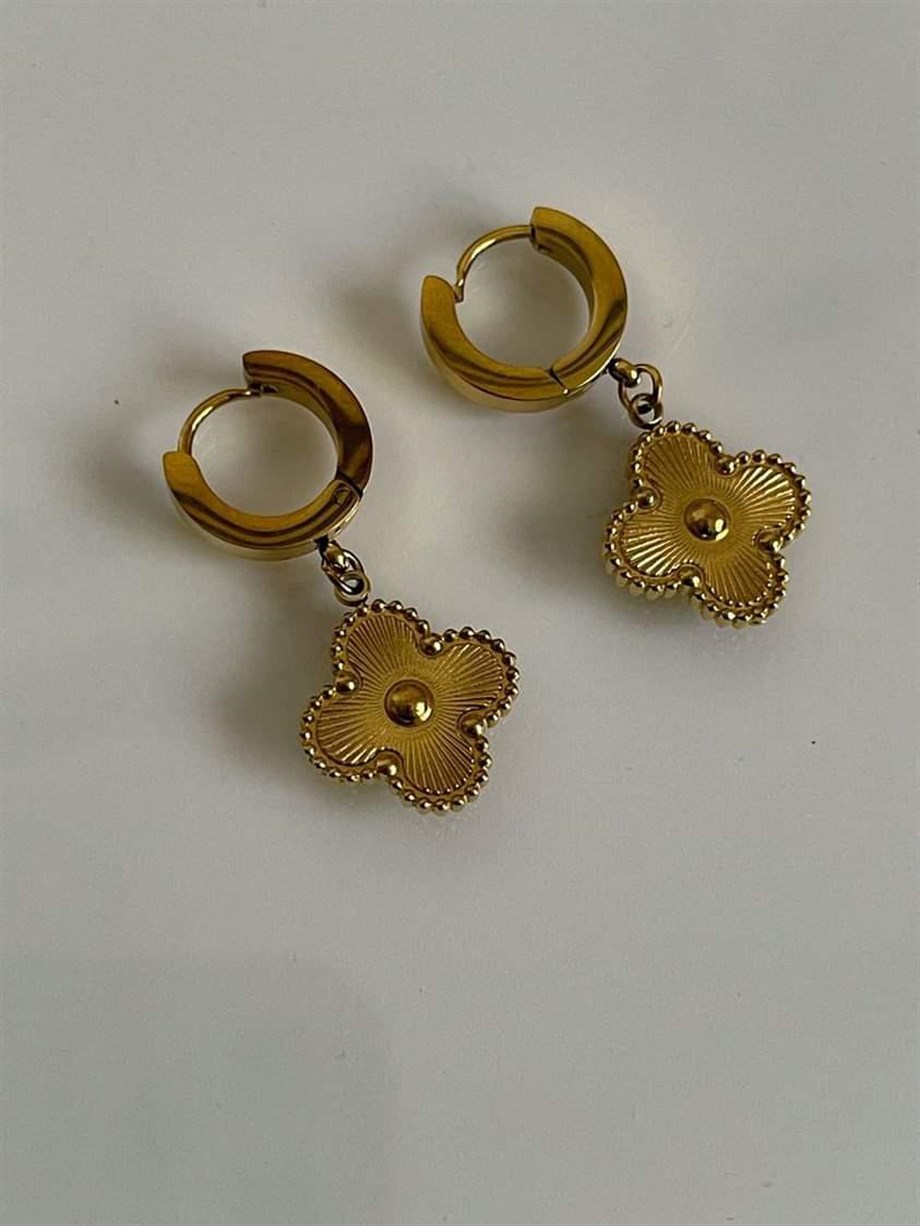 Çelik Van Cleef Küpe (3 Cm)