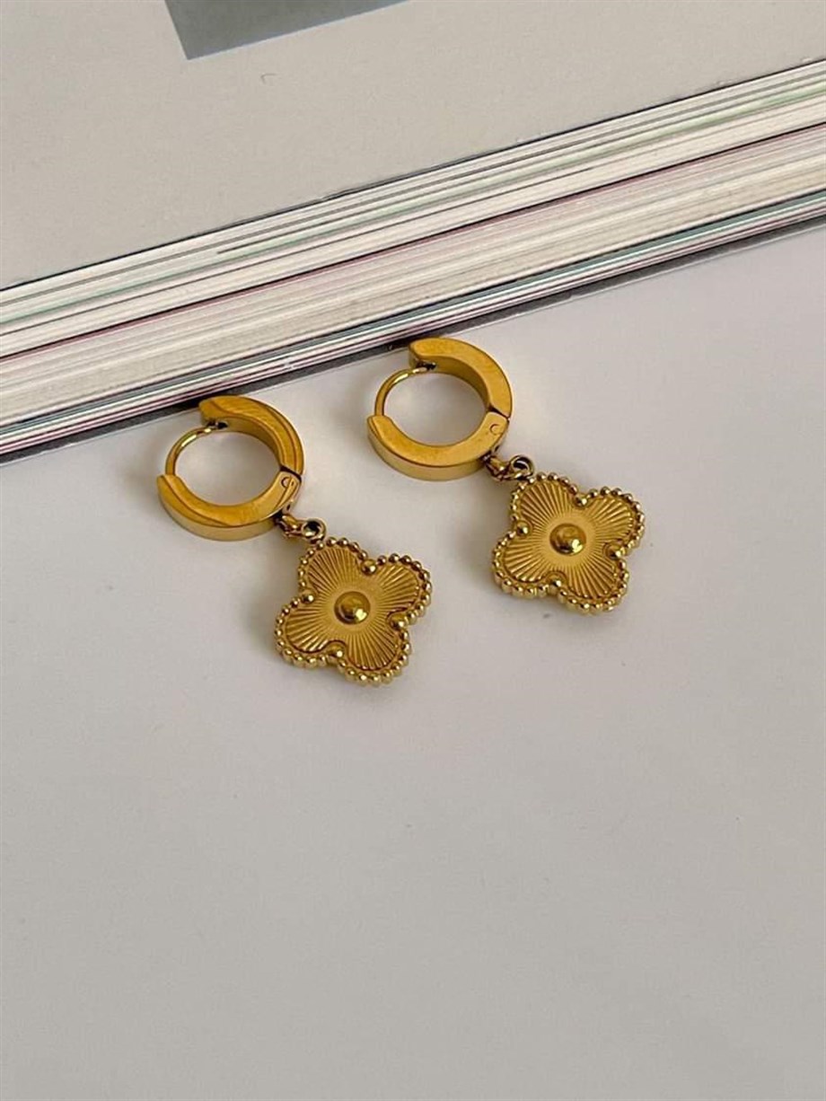 Çelik Van Cleef Küpe (3 Cm)