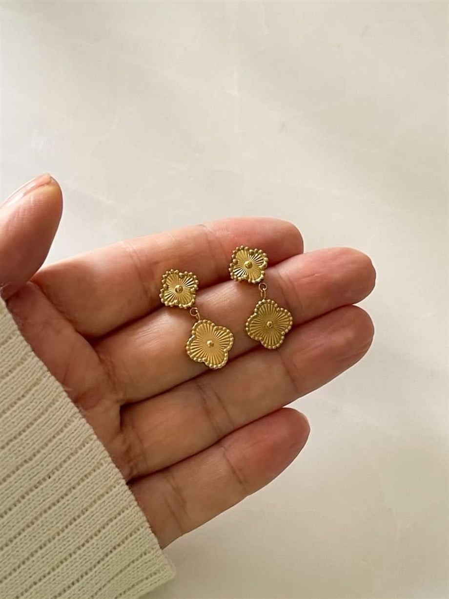Çelik Van Cleef Küpe (3 Cm)