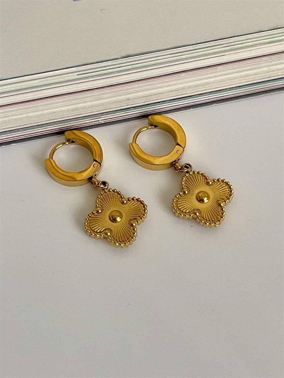 Çelik Van Cleef Küpe (3 Cm)