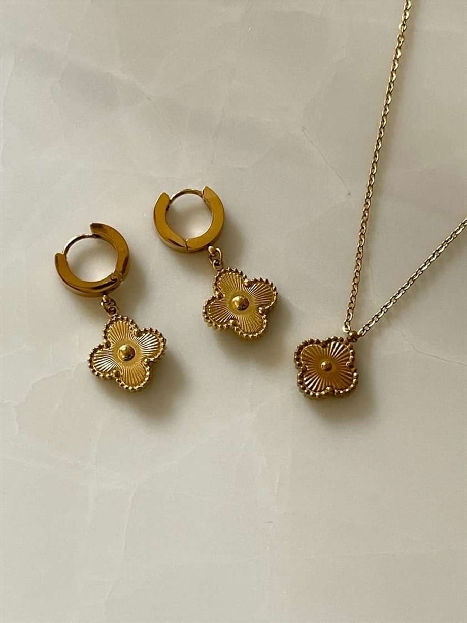 Çelik Van Cleef Küpe (3 Cm)