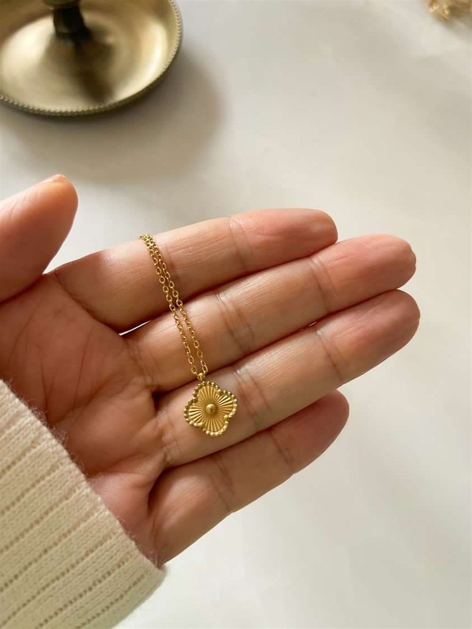 Çelik Van Cleef Minimal Kolye (46 Cm)