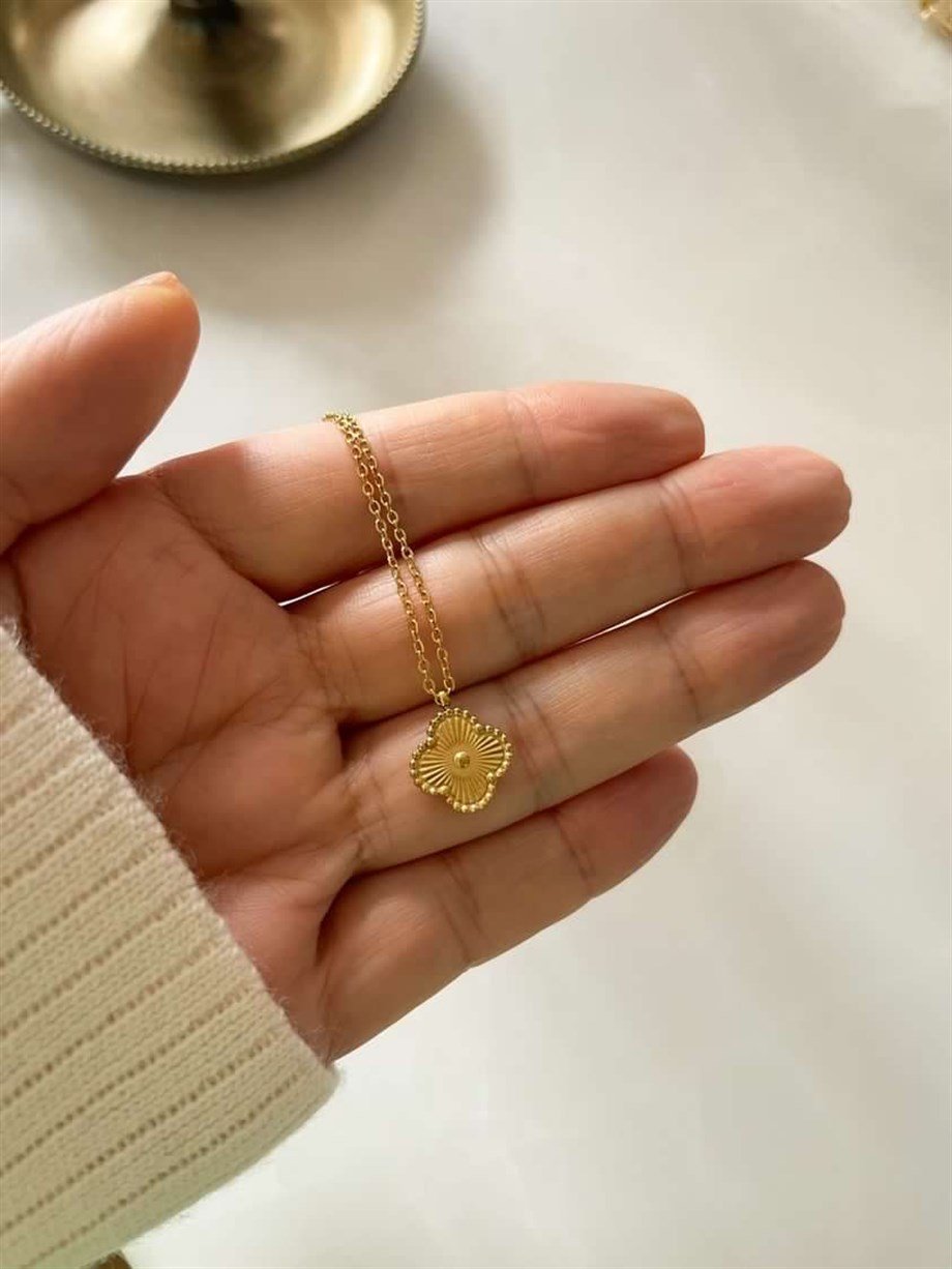 Çelik Van Cleef Minimal Kolye (46 Cm)