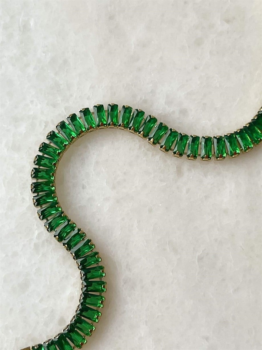 Çelik Yeşil Babe Baget Bileklik (21 Cm)