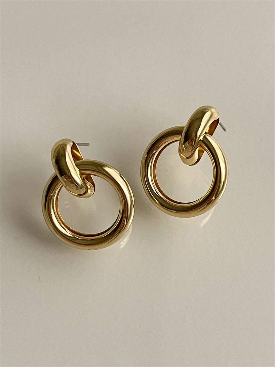 Gold Vintage Küpe (3 Cm)