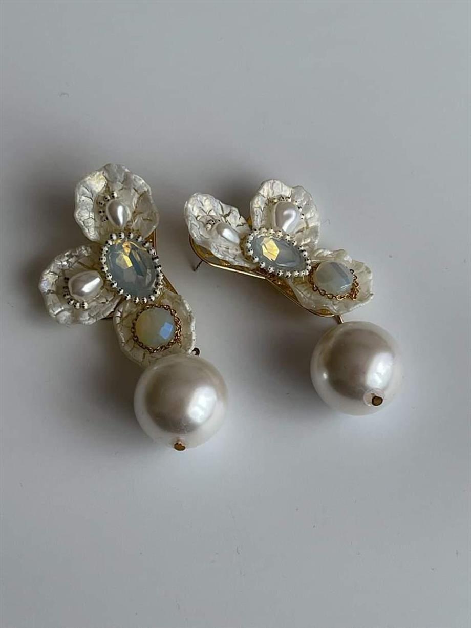 İncili Küpe (6.5 Cm)