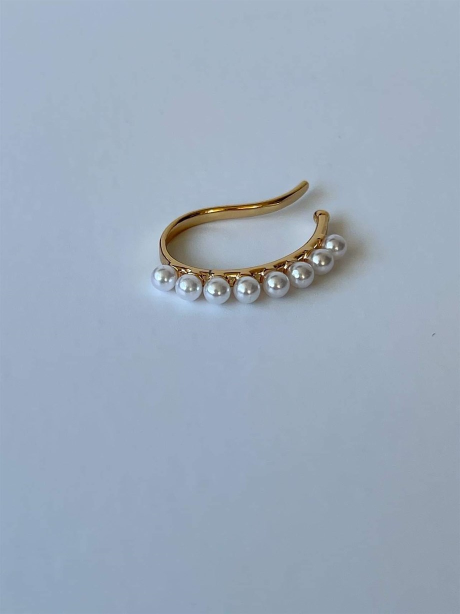 İncili Tekli Ear Cuff