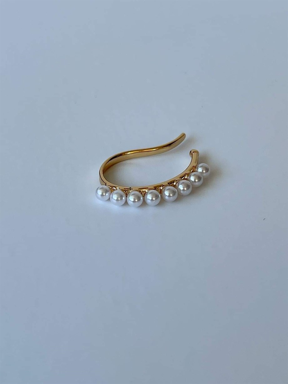 İncili Tekli Ear Cuff