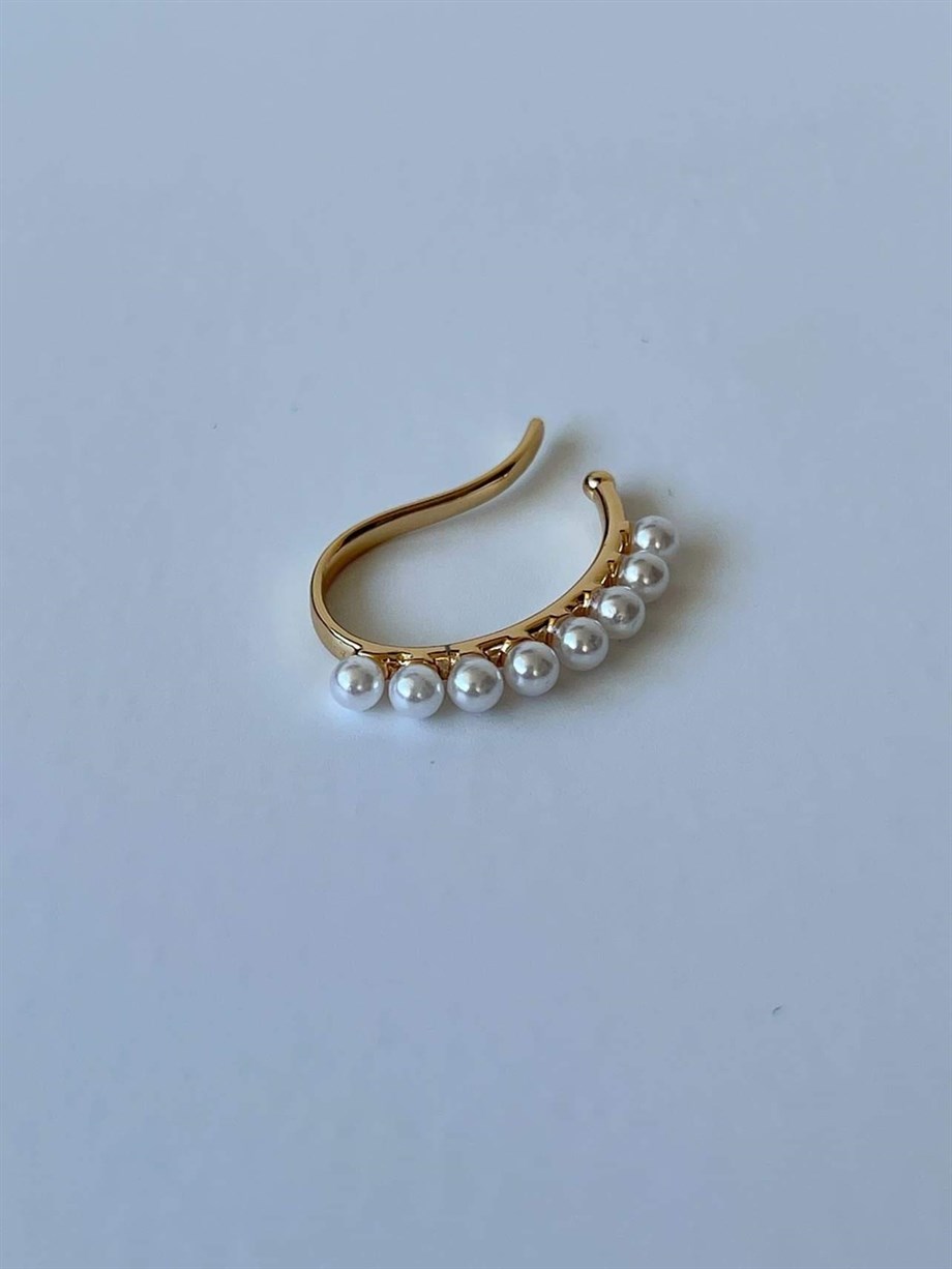 İncili Tekli Ear Cuff