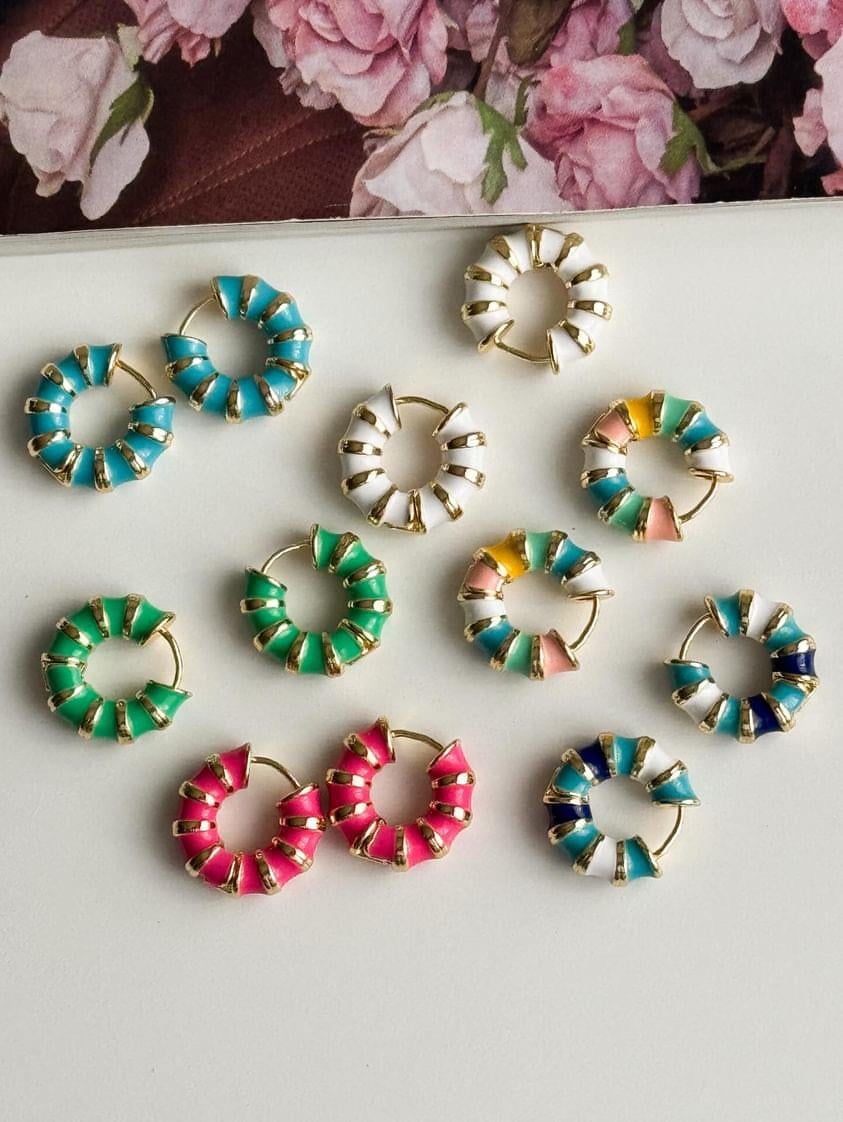 Mavi Mineli Summer Küpe (1.5 Cm)