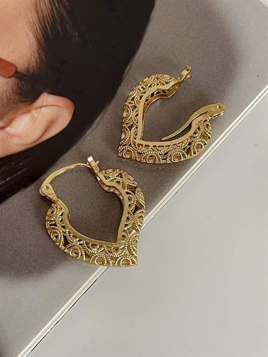 Özel Kaplama Dantel Küpe (2.5 Cm)