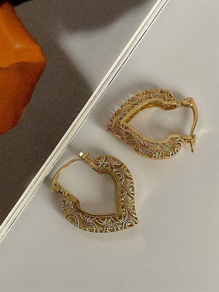 Özel Kaplama Dantel Küpe (2.5 Cm)