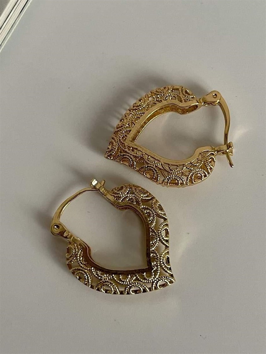 Özel Kaplama Dantel Küpe (2.5 Cm)