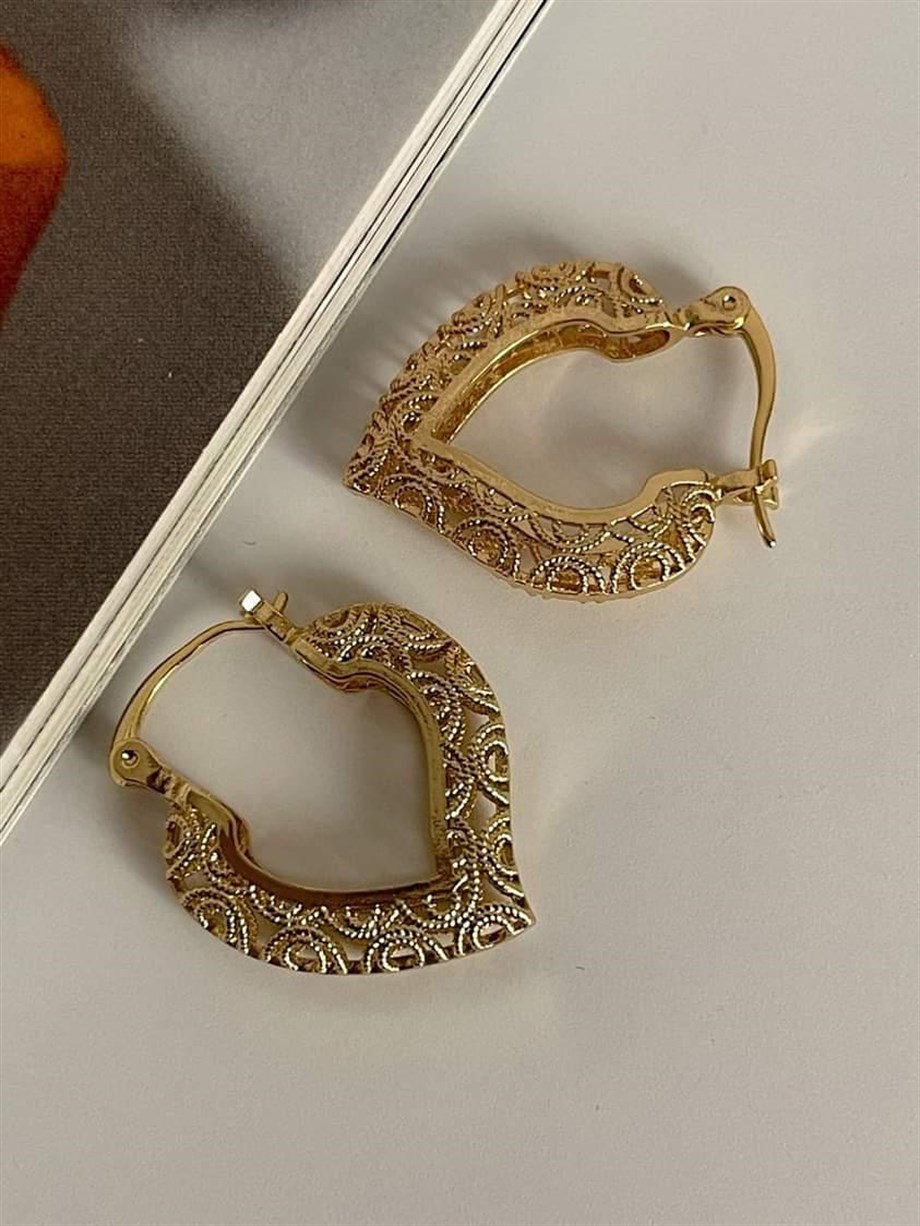Özel Kaplama Dantel Küpe (2.5 Cm)