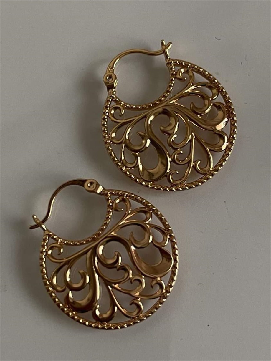 Özel Kaplama Dantel Vintage Küpe (2.80 Cm)
