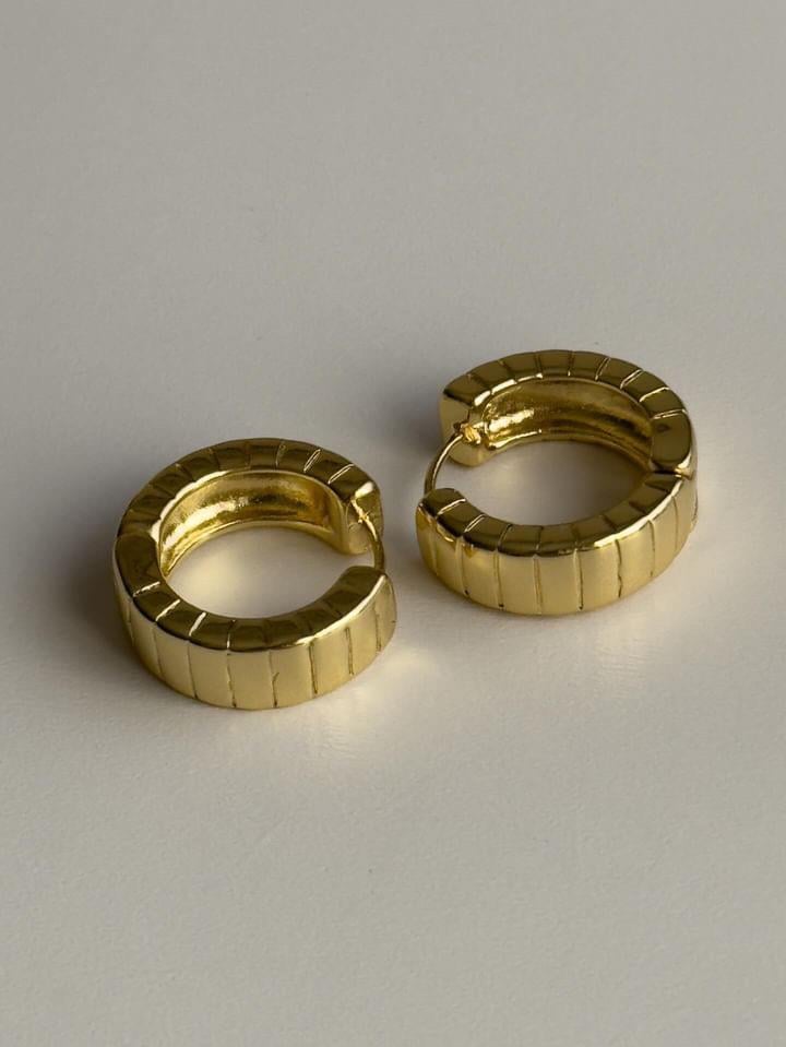 Özel Kaplama Gold Midye Vip Küpe (2 Cm)