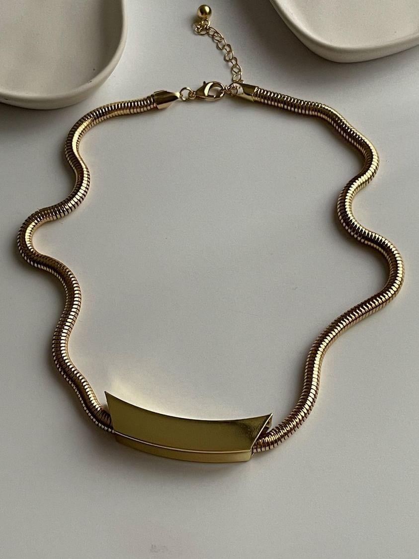 Özel Kaplama Gold Tasarım Kolye (50 Cm)