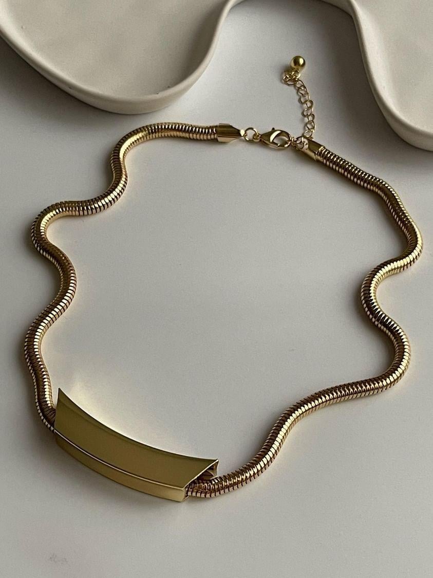 Özel Kaplama Gold Tasarım Kolye (50 Cm)