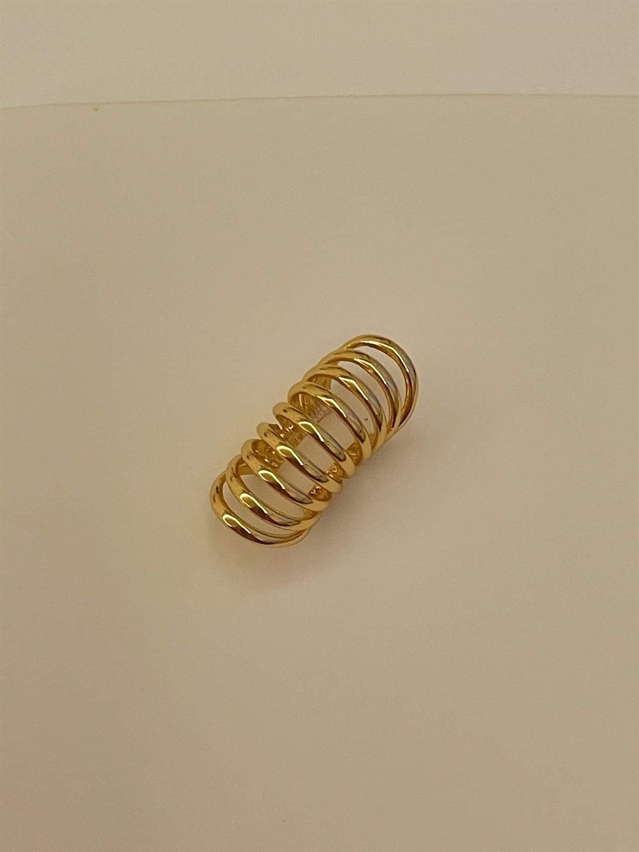 Özel Kaplama Gold Tekli Ear Cuff Küpe (2.5 Cm)