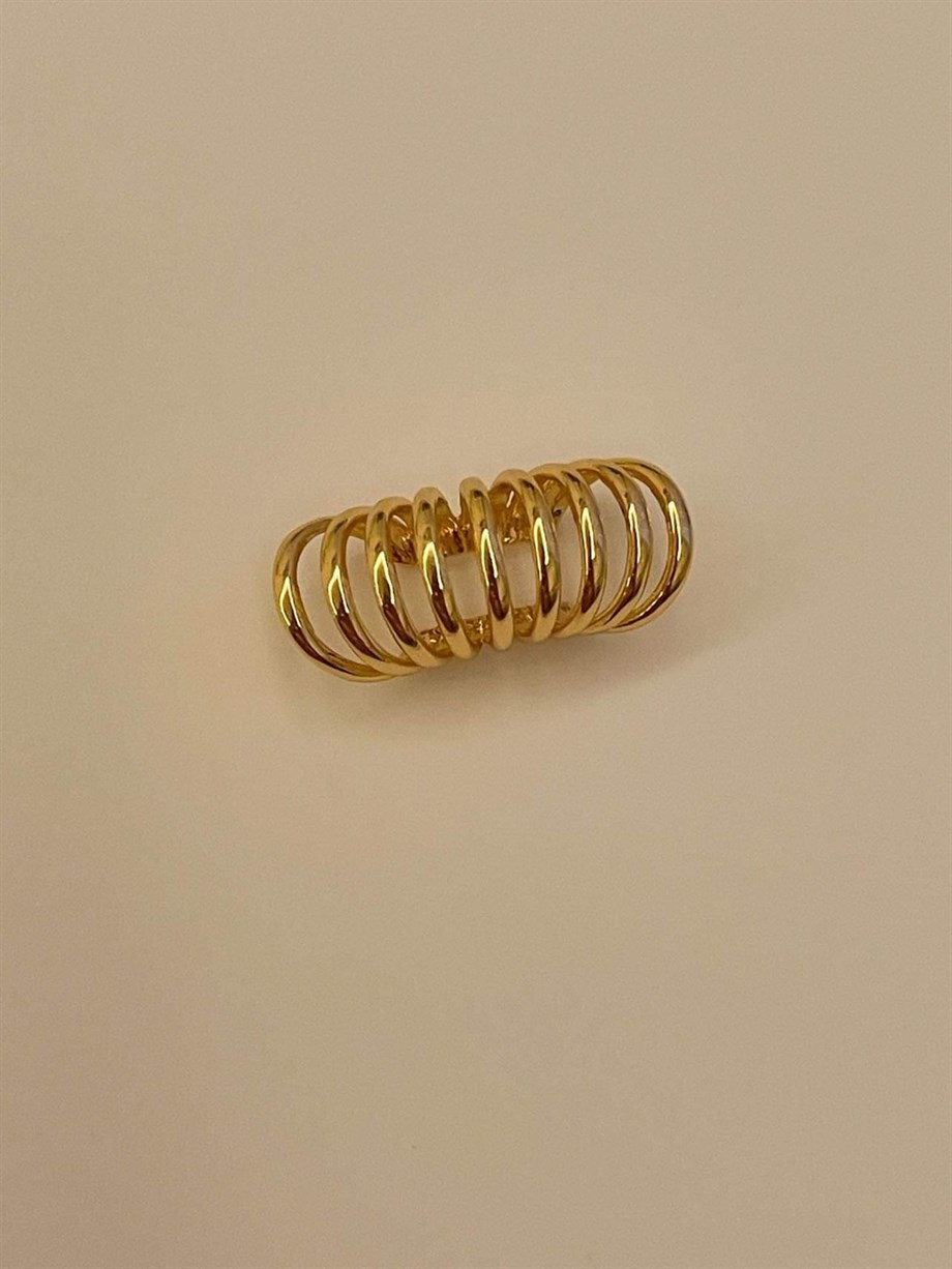 Özel Kaplama Gold Tekli Ear Cuff Küpe (2.5 Cm)