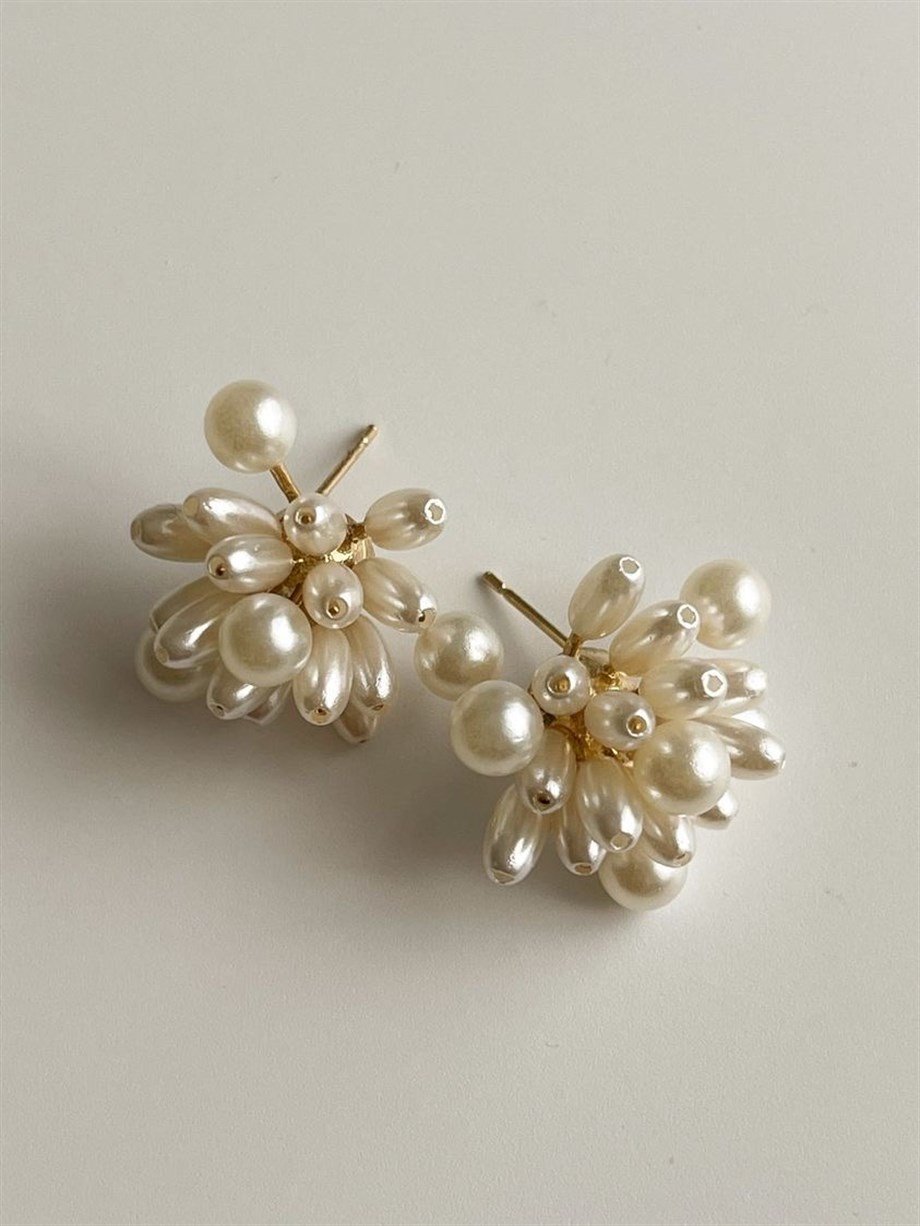 Özel Kaplama İncili Küpe (2 Cm)