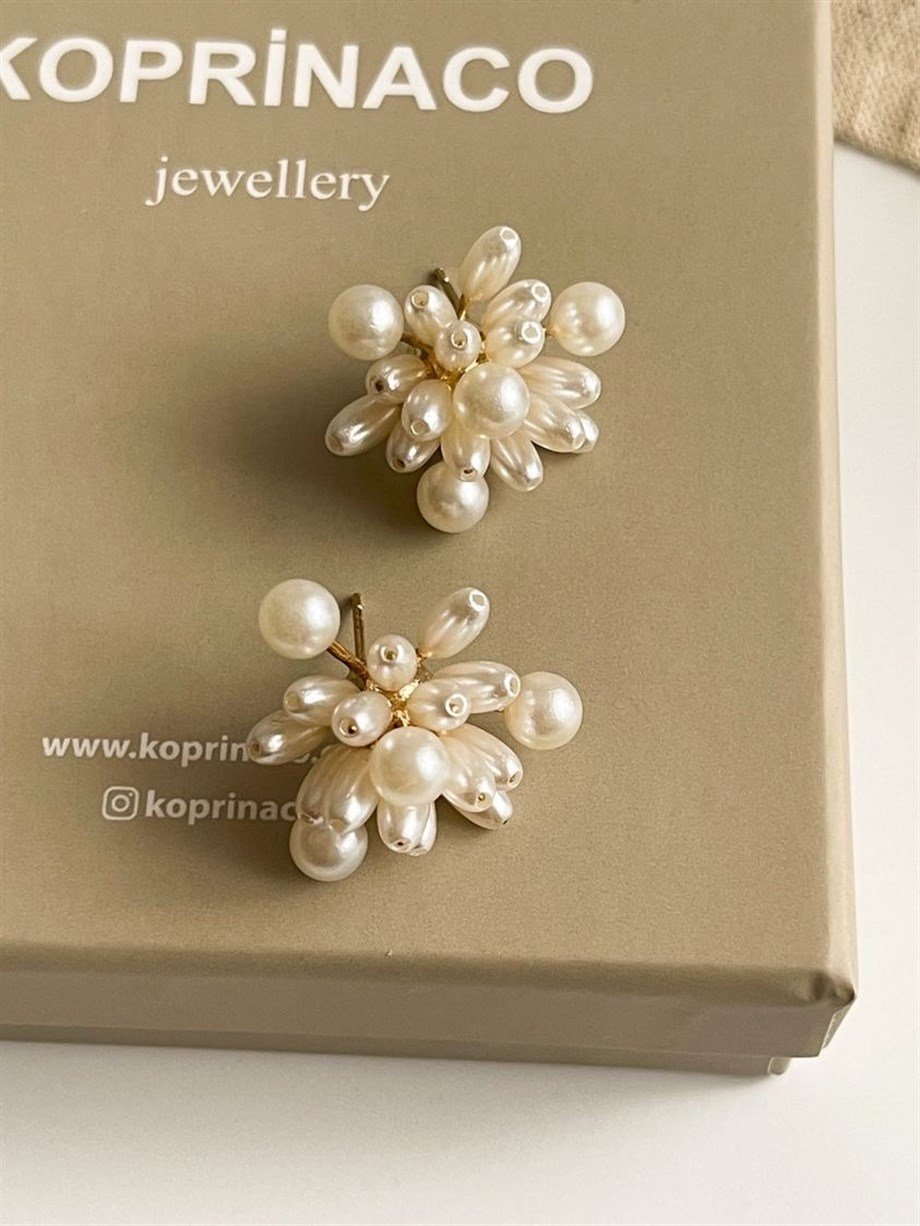 Özel Kaplama İncili Küpe (2 Cm)