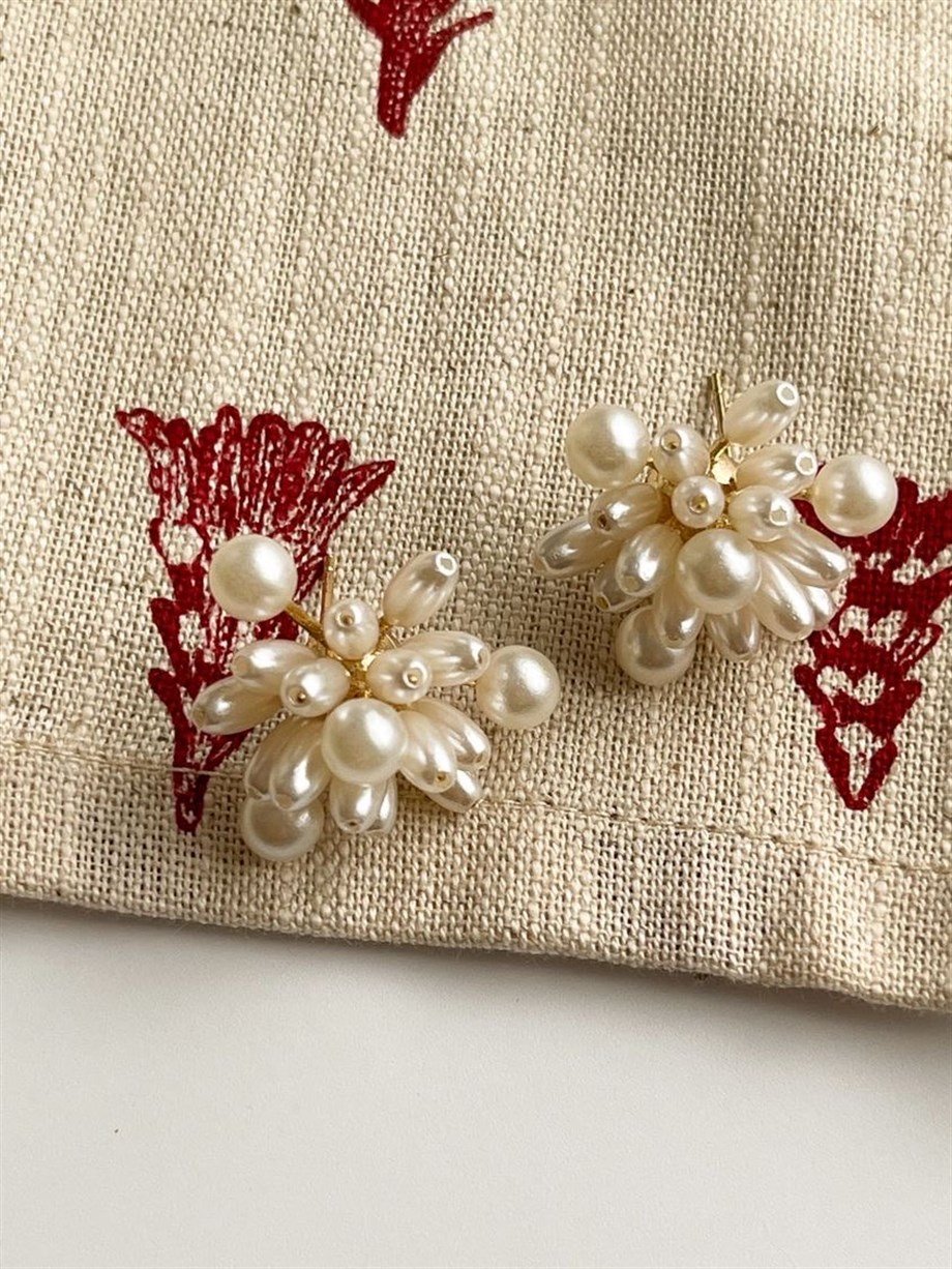 Özel Kaplama İncili Küpe (2 Cm)