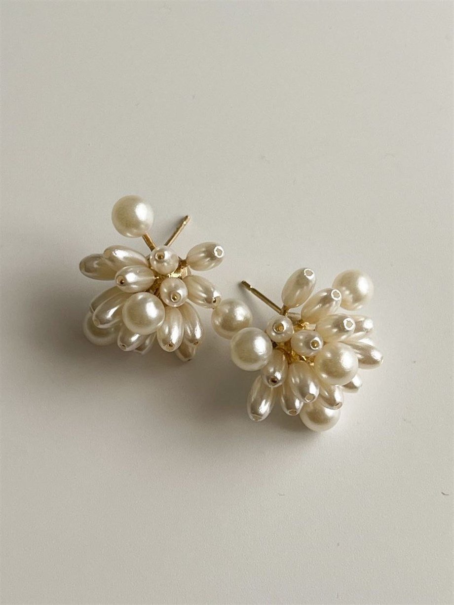 Özel Kaplama İncili Küpe (2 Cm)