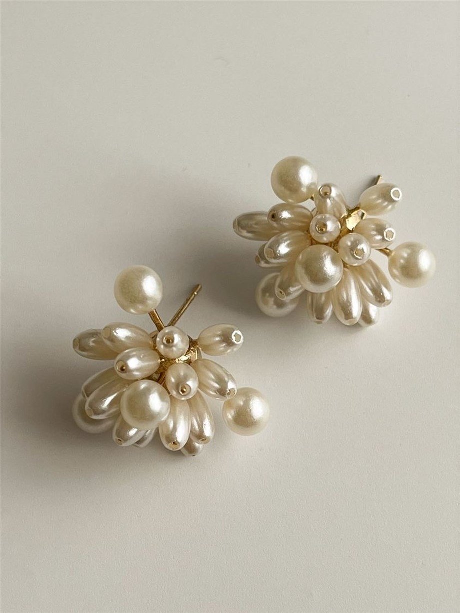 Özel Kaplama İncili Küpe (2 Cm)