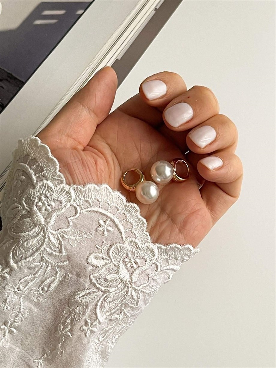 Özel Kaplama İncili Küpe (2 Cm)