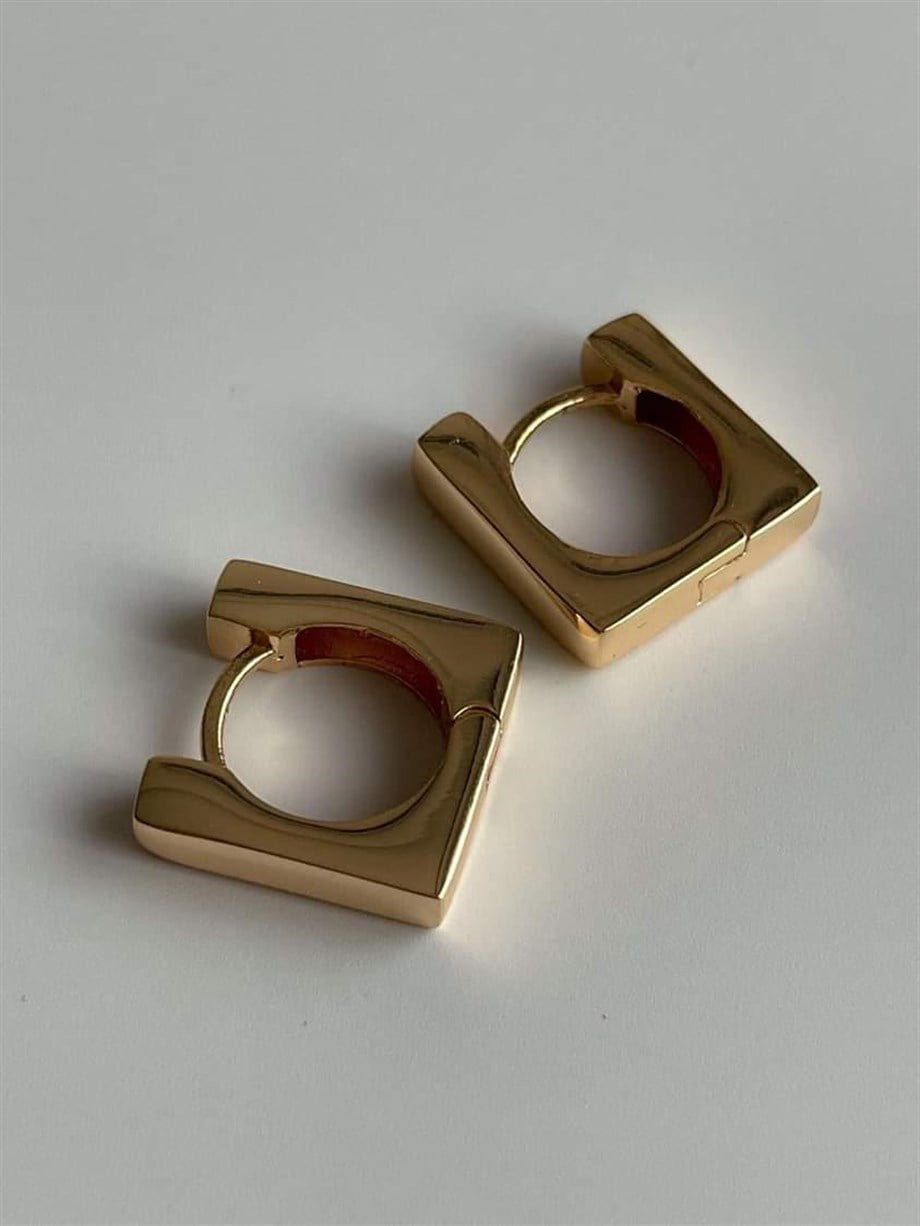Özel Kaplama Kare Küpe (1.80 Cm)
