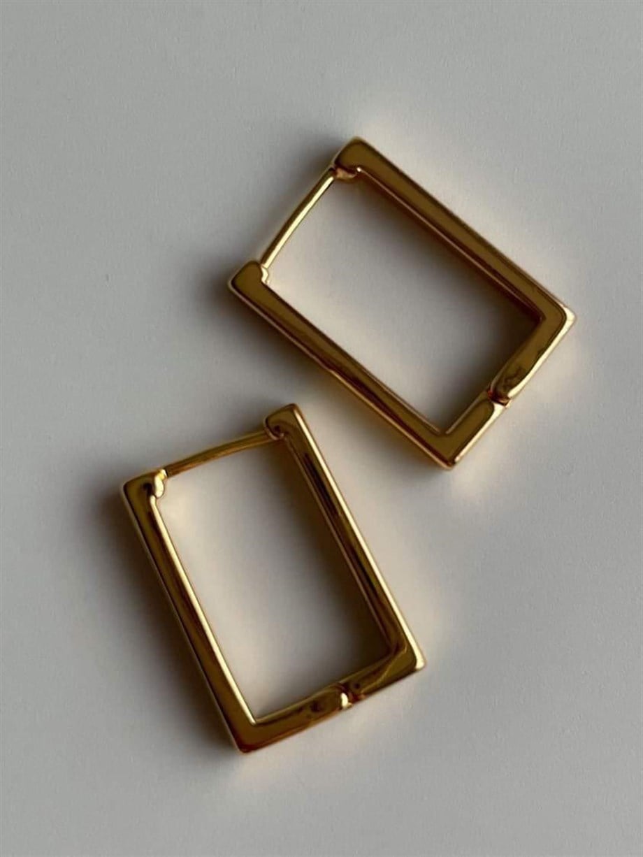 Özel Kaplama Kare Küpe (2 Cm)