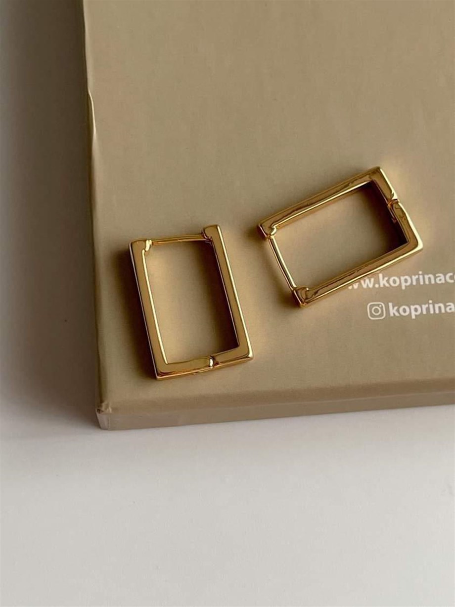 Özel Kaplama Kare Küpe (2 Cm)