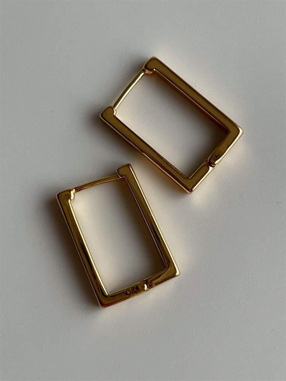 Özel Kaplama Kare Küpe (2 Cm)