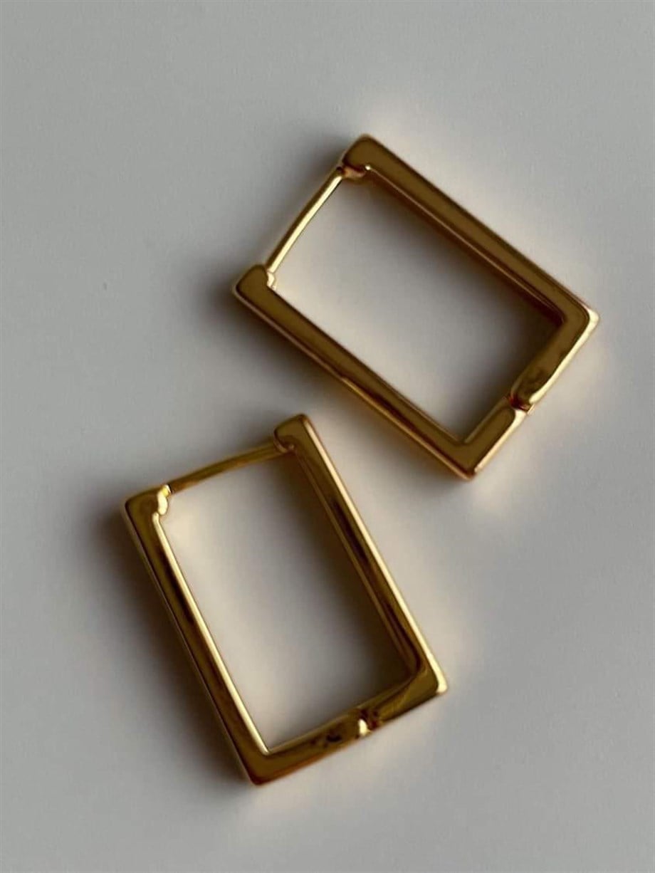 Özel Kaplama Kare Küpe (2 Cm)