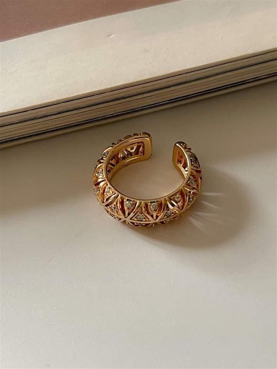 Özel Kaplama Taşlı Tek Ear Cuff Küpe 