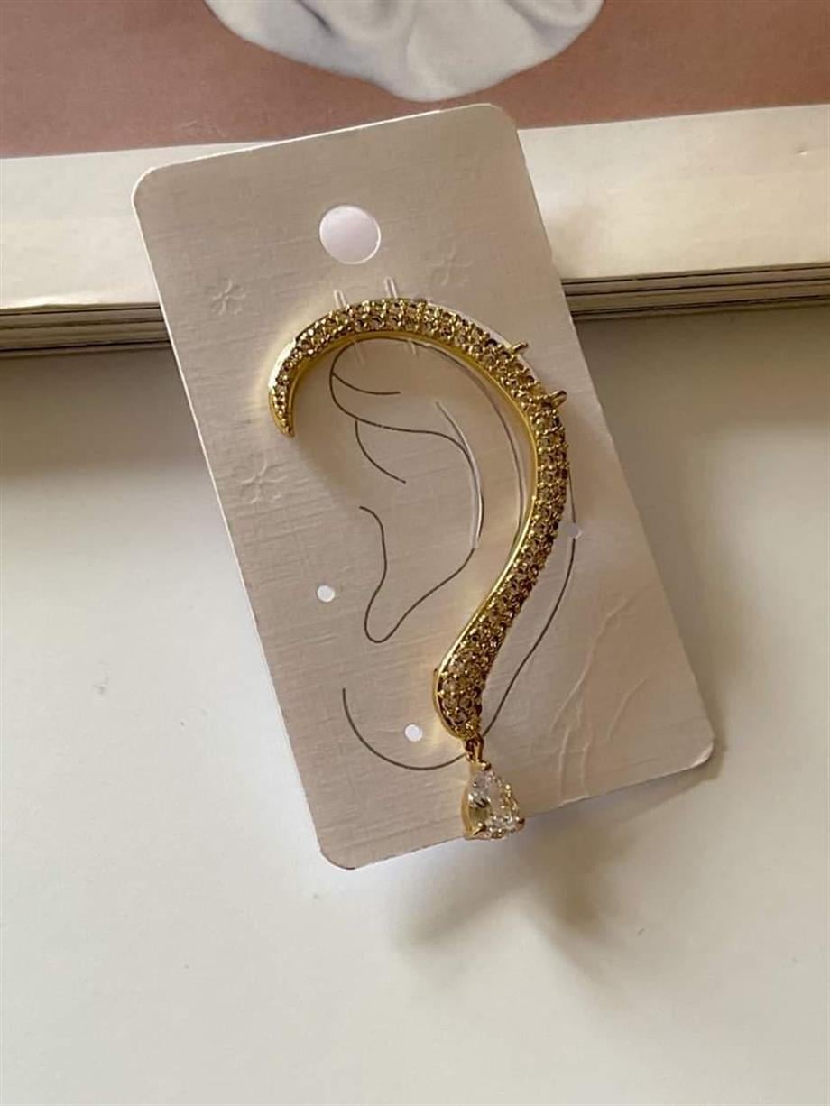 Özel Kaplama Taşlı Tek Ear Cuff Küpe 
