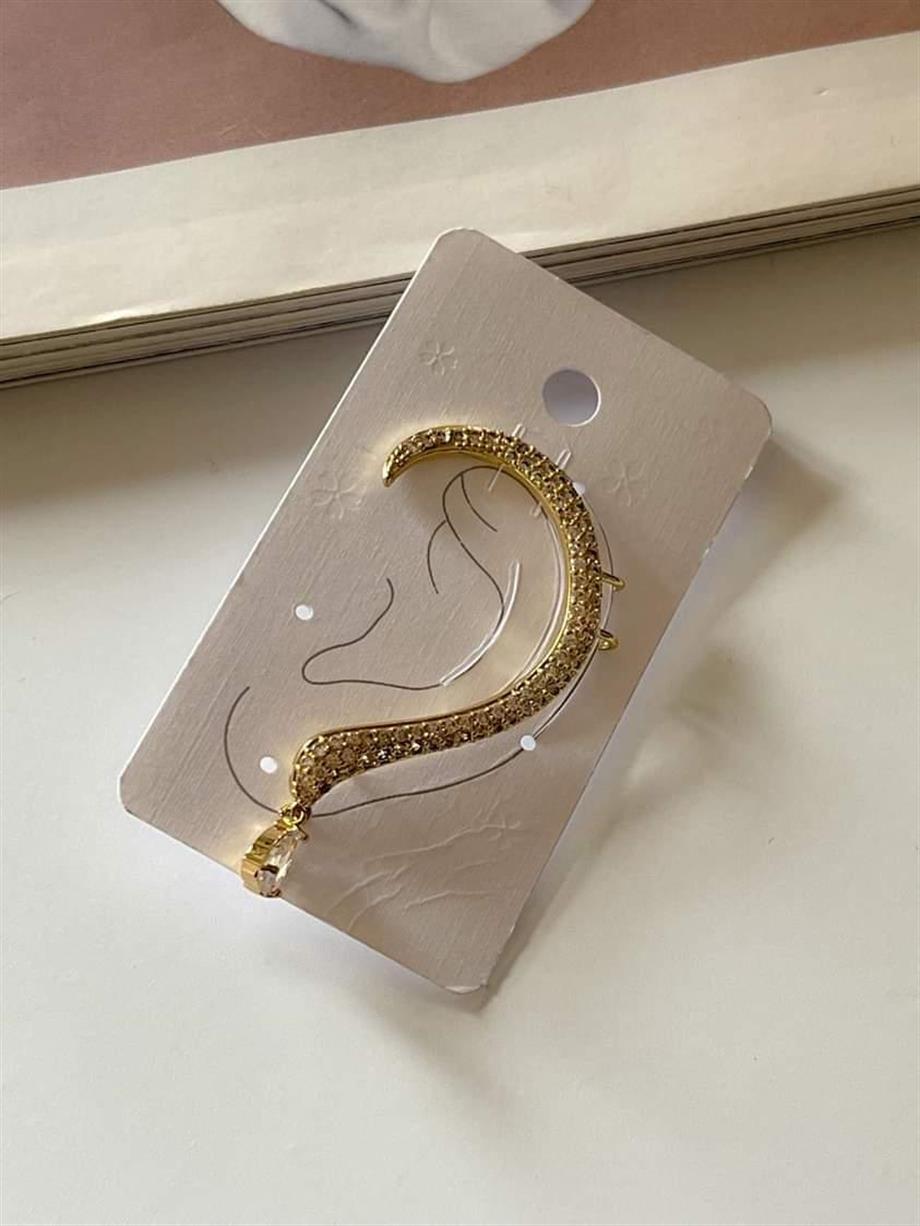 Özel Kaplama Taşlı Tek Ear Cuff Küpe 