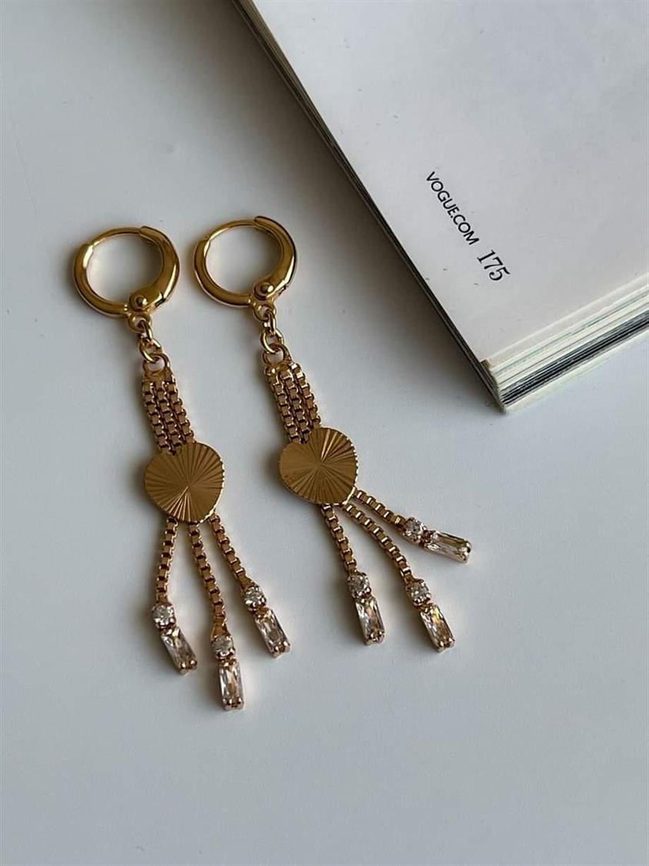 Özel Kaplama Xuping Kalpli Küpe (5 Cm)