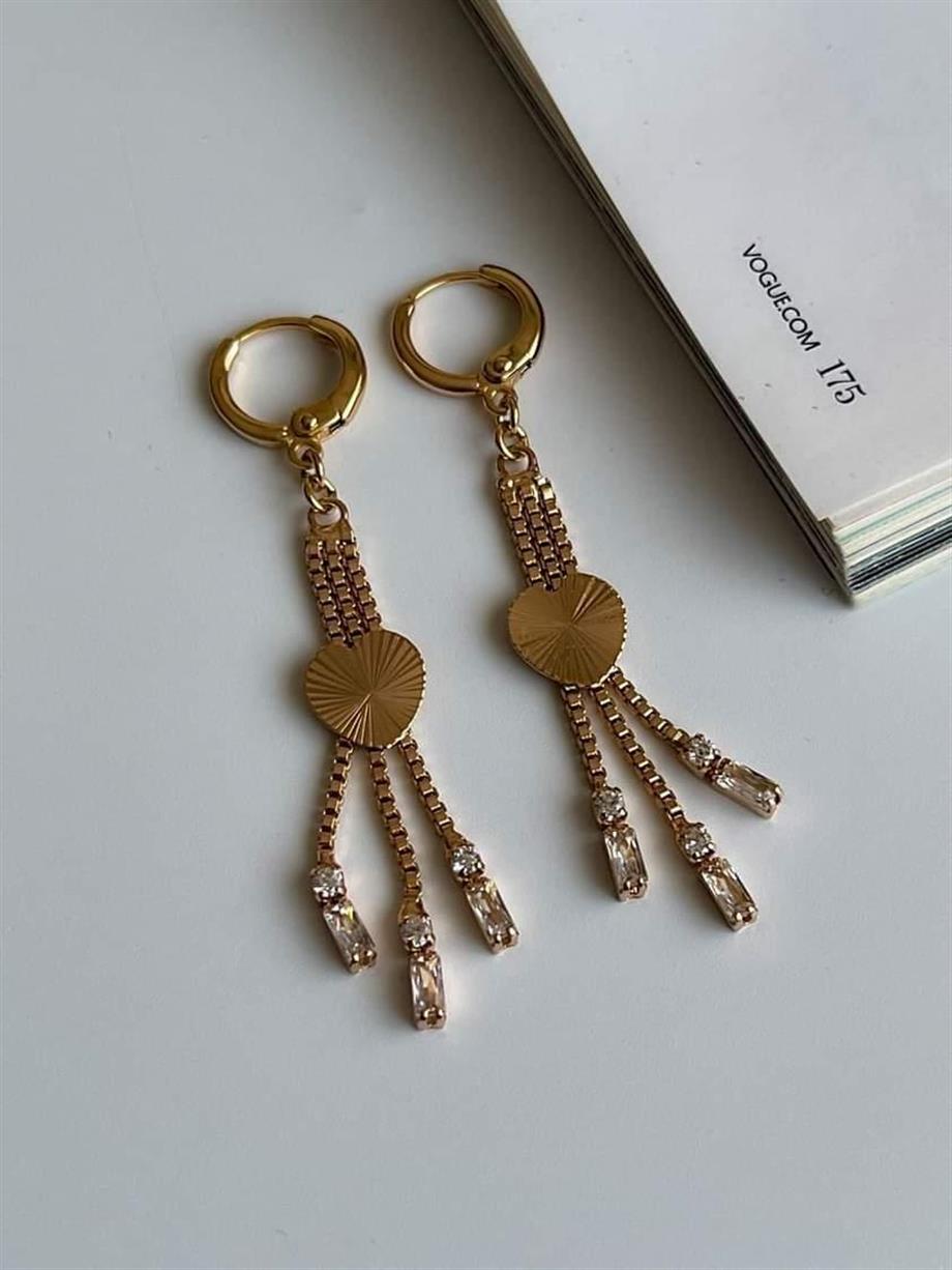 Özel Kaplama Xuping Kalpli Küpe (5 Cm)