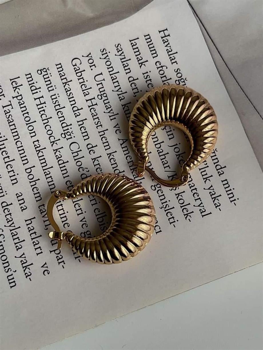 Özel Kaplama Xuping Küçük Midye Küpe (2.5 Cm)