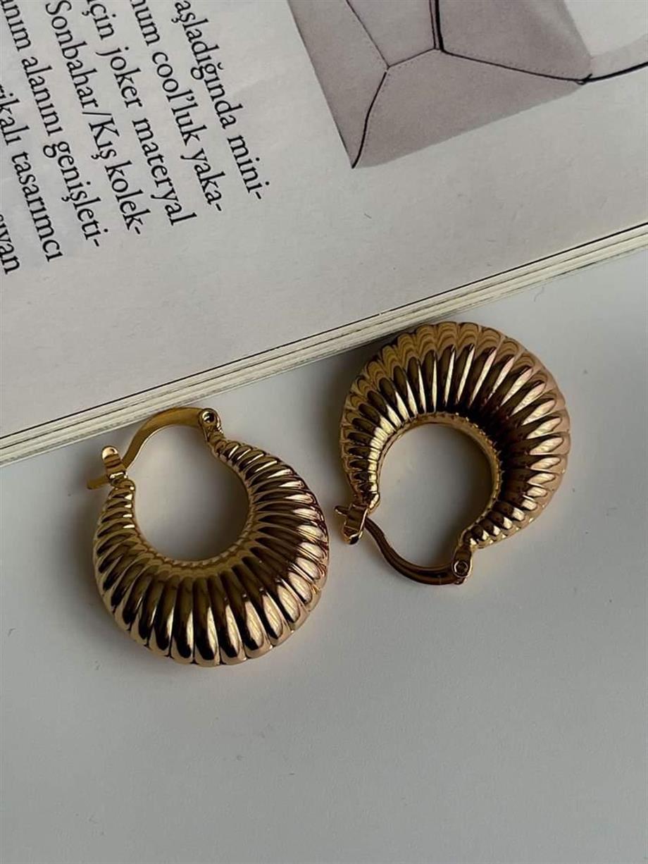 Özel Kaplama Xuping Küçük Midye Küpe (2.5 Cm)