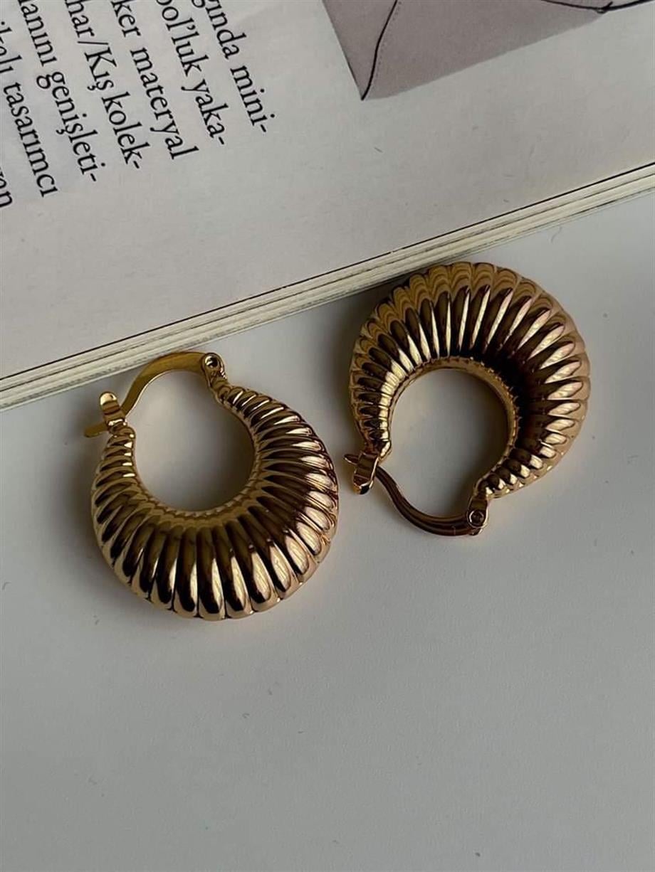 Özel Kaplama Xuping Küçük Midye Küpe (2.5 Cm)