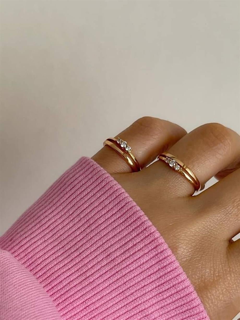 Özel Kaplama Xuping Numaralı Minimal Yüzük (19 Numara)