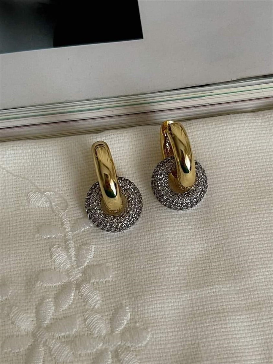 Özel Seri Zirkon Taşlı Küpe (2 Cm)