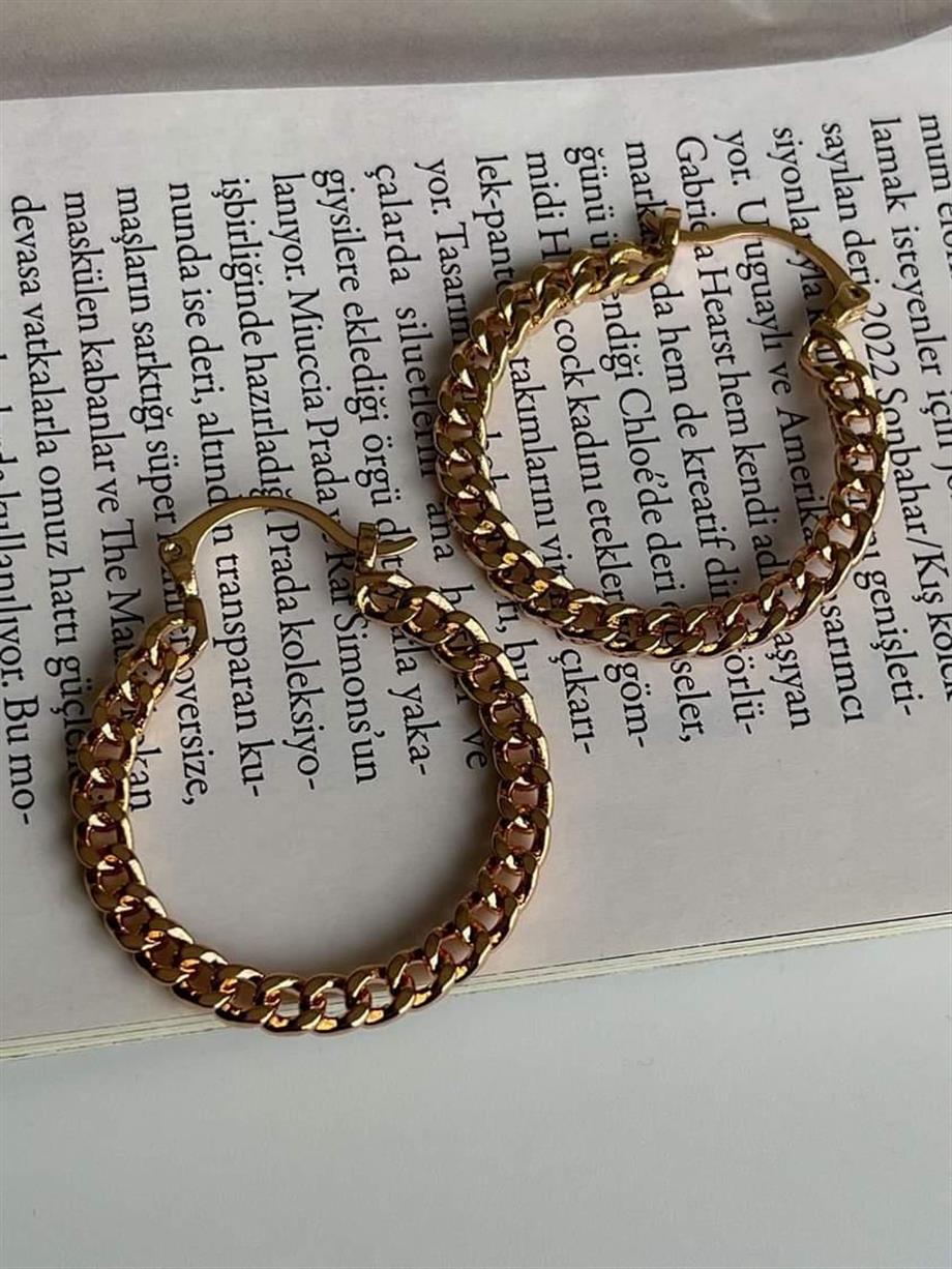 Özel Xuping Zincir Halka Küpe (4 Cm)