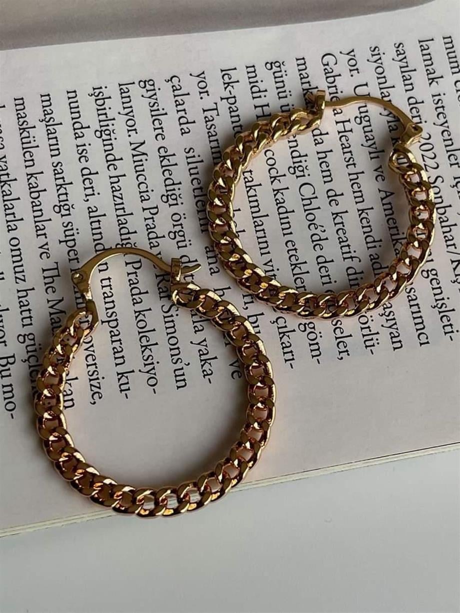 Özel Xuping Zincir Halka Küpe (4 Cm)