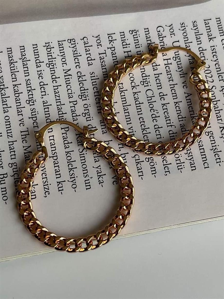 Özel Xuping Zincir Halka Küpe (4 Cm)