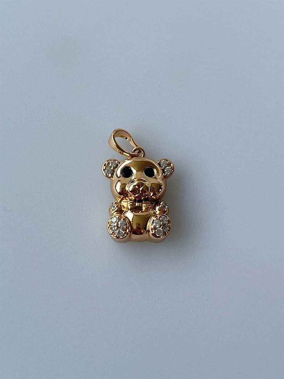 Teddy Zirkon Taşlı Kolye Ucu (2.5 Cm)