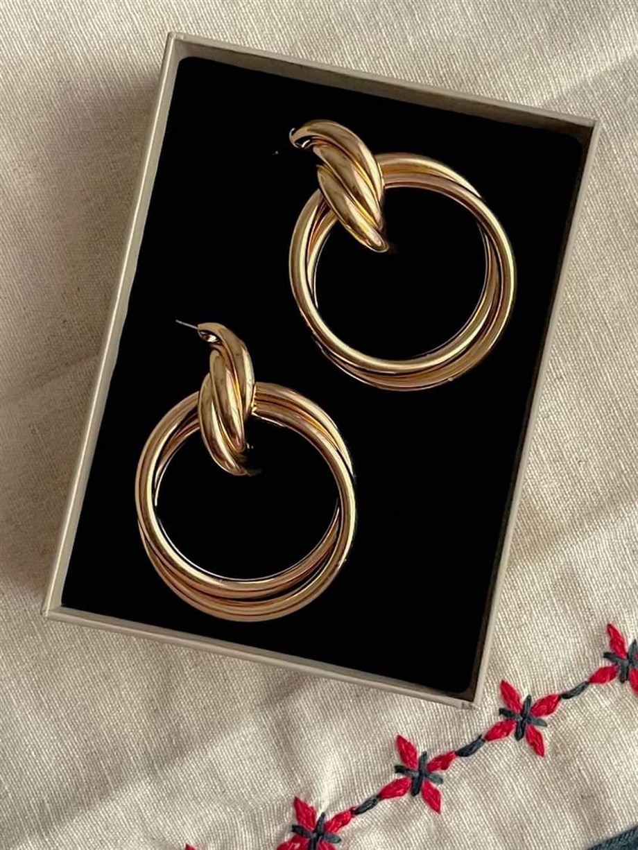 Vintage Büyük Halka Küpe (6.5 Cm)